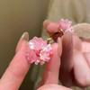 Colorful Beaded Flower Rings For Women Girls Korean  Sweet Large Flower Finger Rings Jewelry Aesthetic Y2K Accessories