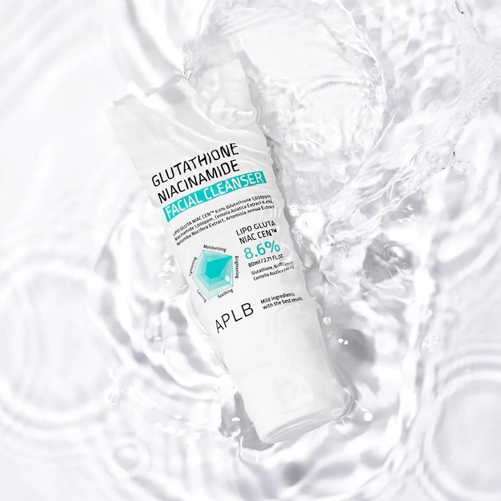 APLB Glutathione Niacinamide Facial Cleanser 80ml | Presenting Hydrated Texture, Brightening, Smoothing Texture