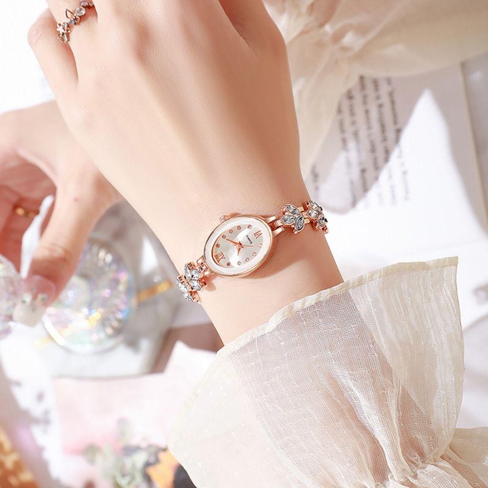 Water-Resistant Quartz Ladies Watch Rhinestone Analog Watch Bracelet Watch Gift for Women