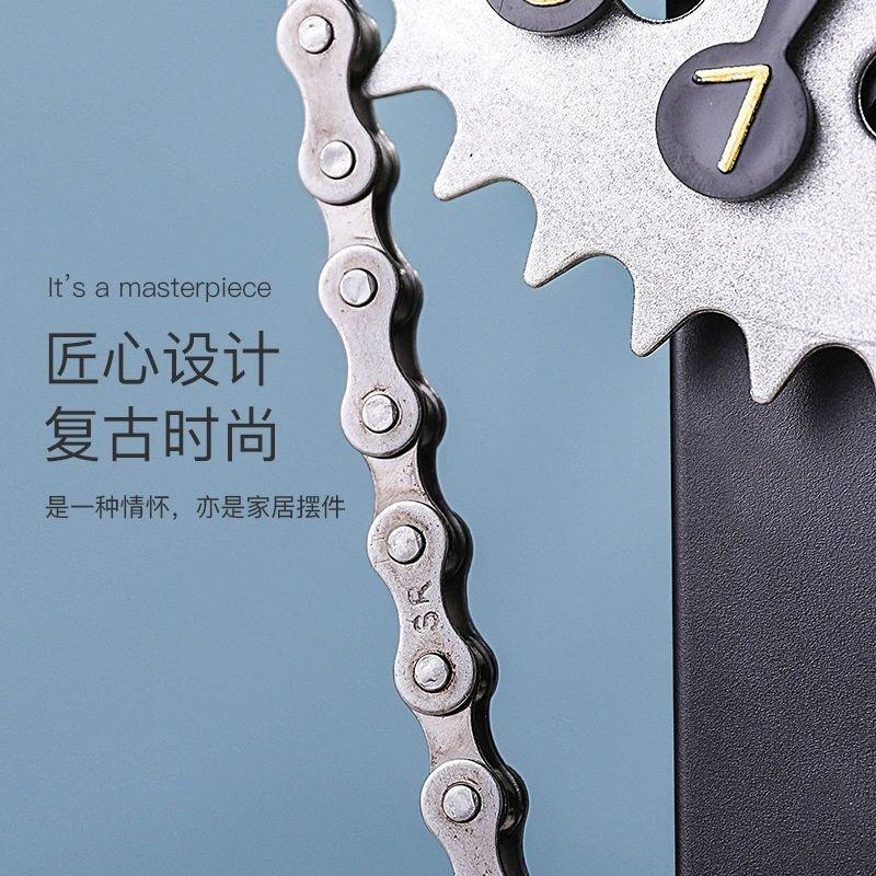 Vintage Rotating Gear Clock Ornament, Antique Style Desktop Clocks, Living Room Modern Table Decoration, Home Vintage Room Decor