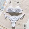 Sexiga badkläder Gul Push Up Bikini Beach Kvinnlig Baddräkt Med Strass Baddräkt Kvinnor Bikinis Set Flicka Badare