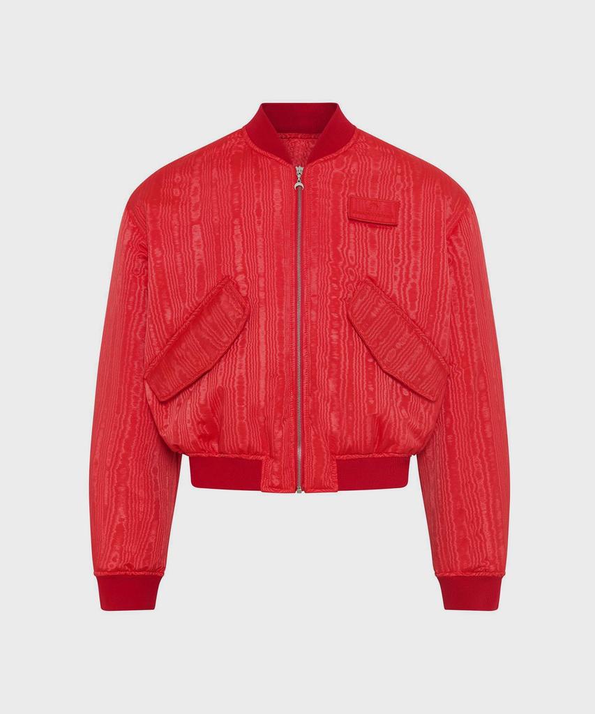 Marine Serre (U) Recycled Moiré Bomber Jacket Red
