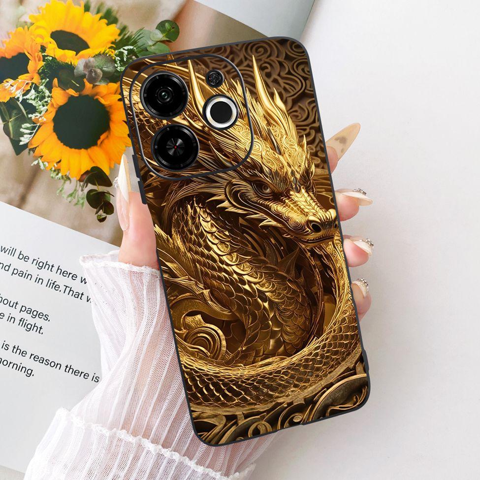 Phone Case For Tecno Pop 9 5G Cover Silicone Cute Cat Fashion Funny Painted Funda For Tecno Pop9 5G KL4 Casing