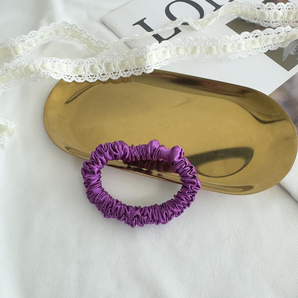 1cm Satin Scrunchies Hair Ties, Soft No-Damage Elastic Hair Bands for Women Kids