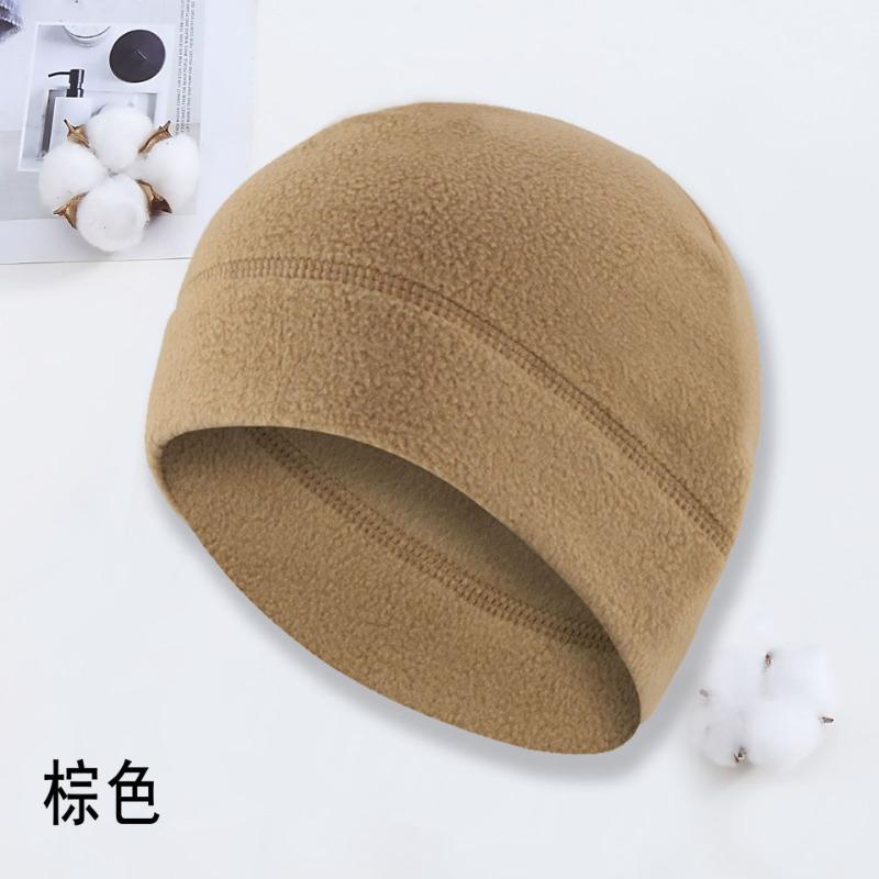 

Флисовая шапка для верховой езды, осенне-зимняя, для занятий спортом, катания на лыжах, подшлемник, уличная теплая флисовая шапка-пуловер для мужчин average size коричневый