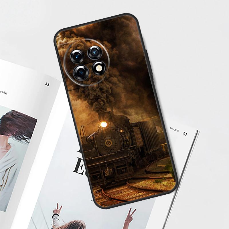 Train Steam Engine Case For OnePlus Nord 5 CE 2 3 4 Lite N20 N30 OnePlus 13T 13R 12R 9 10 Pro 11 12 13 15 Cover