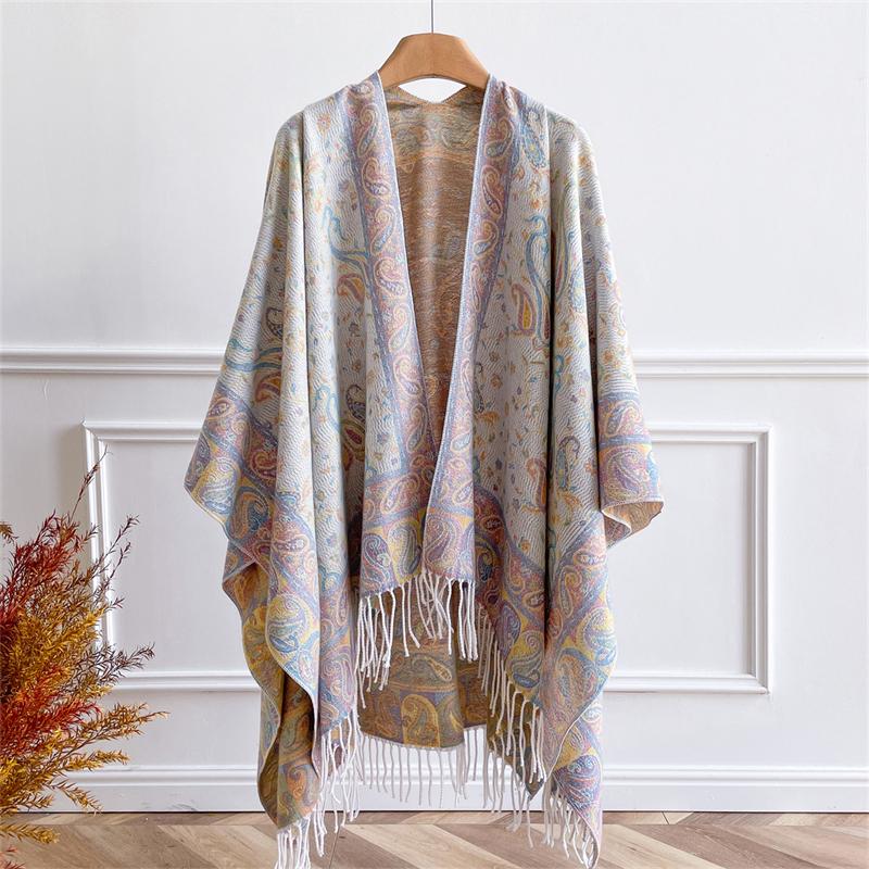 Luxury Winter Cashmere Scarf Women Paisley Pashmina Poncho Wrap Neckerchief Female Shawl Bufanda Echarpe Designer Winter Clothes