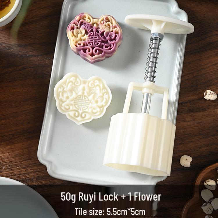 Mid-Autumn Mooncake Press - Flower Ice Skin Mold for Pastry & Mung Bean Cake