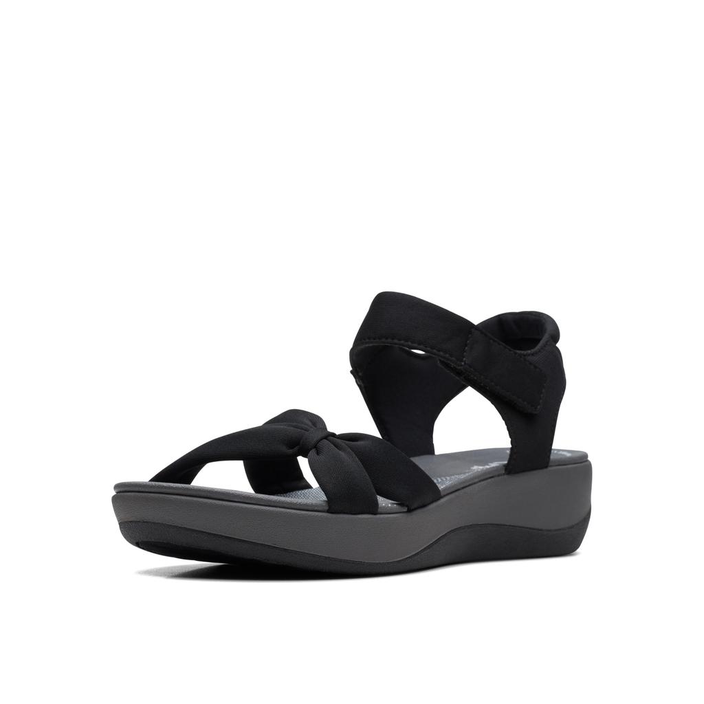Clarks Ala Shore Ankle Strap Easy To Walk Black Cm Sandals, Lightweight, In, Women's, Textile, 24.0