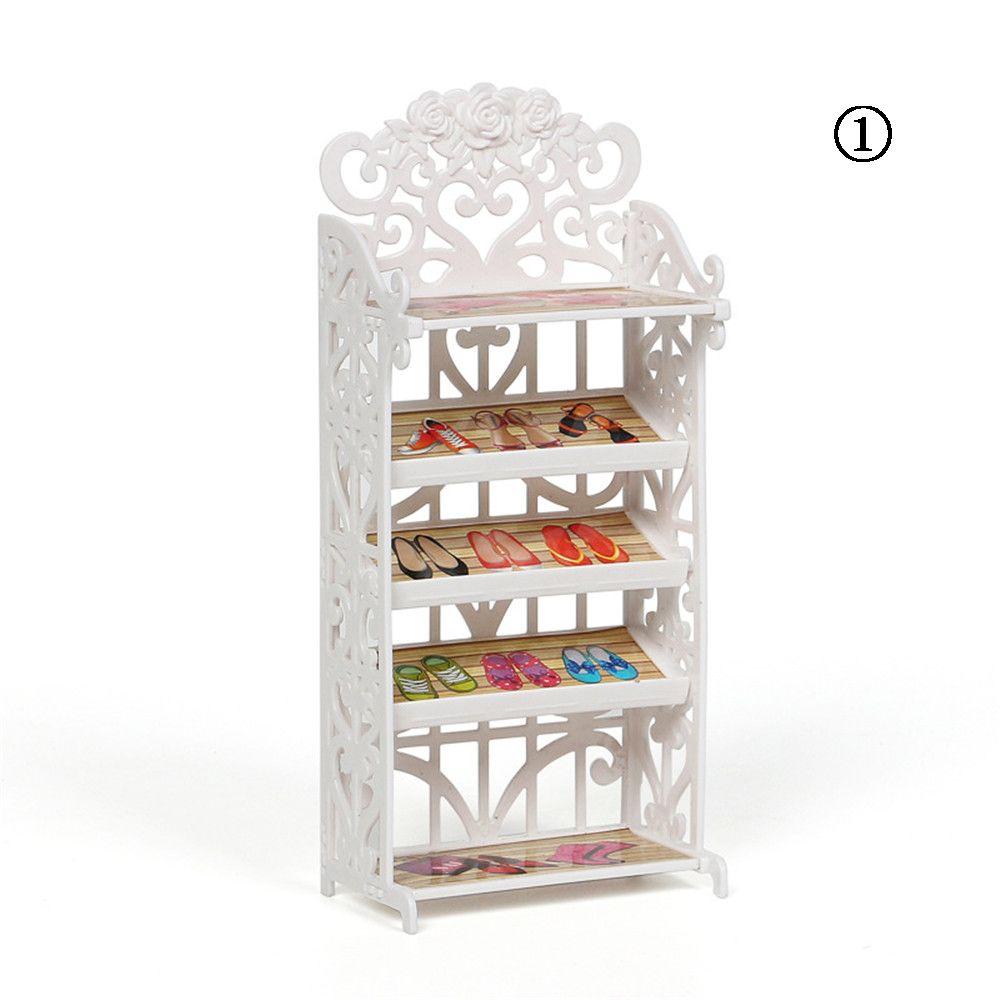 

Decoration Accessories Miniature Furniture For Dolls Dollhouse Furniture Wardrobe/Bed/Shoe rack 1