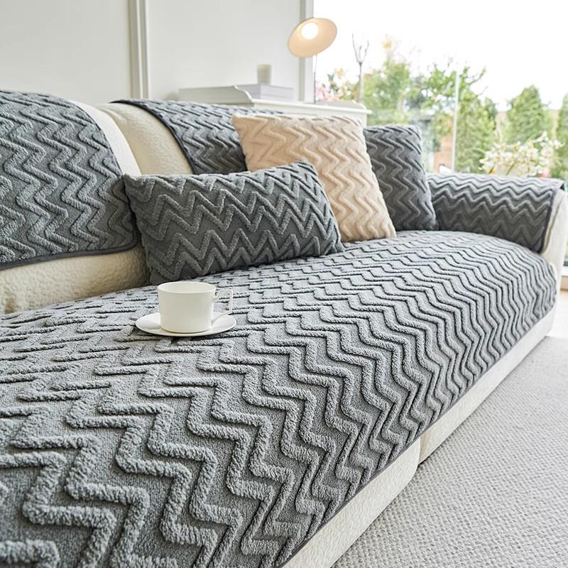 New Autumn and Winter Thickened Non-Slip Cushion Leather Sofa Cover Cotton Velvet Sofa Cover Cloth Towel Seat Cushion