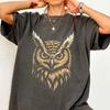 Vintage Owl T Shirt, Retro Night Owl Graphic Tee, Gift Owl Lover, Comfort Colors Animal Shirt, Great Horned Owl Nature Top, Cottagecore Gift