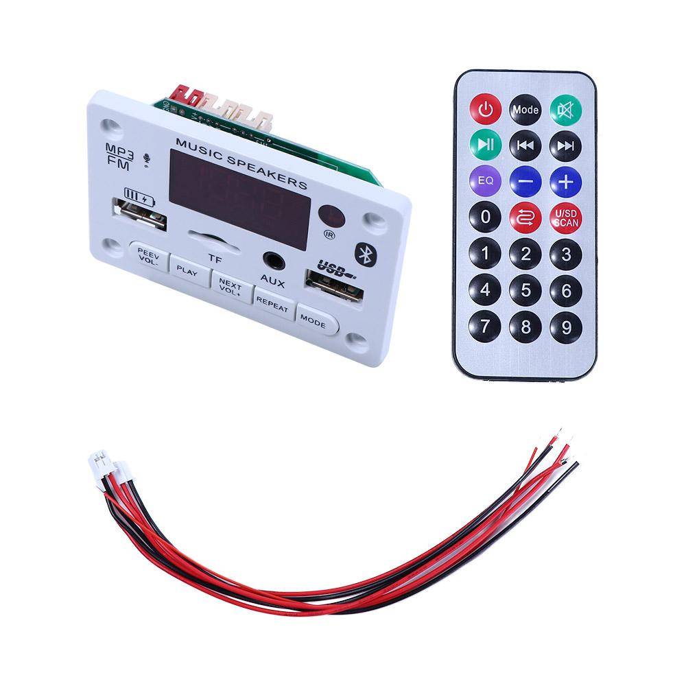 

Digital Power Audio 6V 12V Wirelessl USB Power Supply Amplifier Board Car Player Bluetooth 5.0 Audio Module MP3 Decoding Board