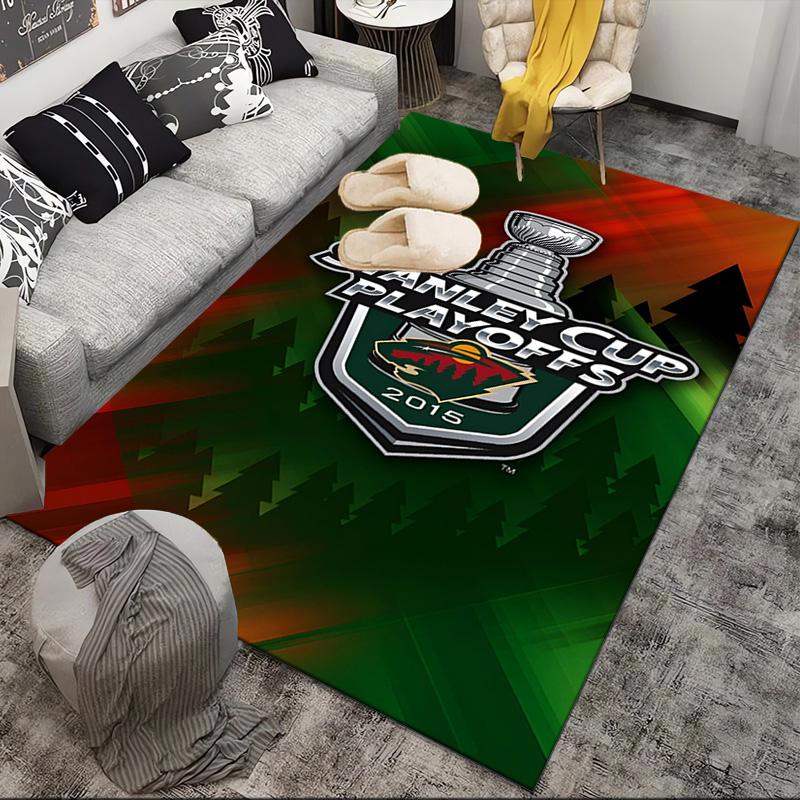 Minnesota Hockey Team Area Rug Suitable for Indoor And Outdoor,Carpets for Kitchens, Homes, Offices, Living Rooms,Home Decor,Christmas Gift