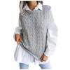 College-stil Casual Løs Strikket Vest Mote Dame Hul Blad V-hals Genser