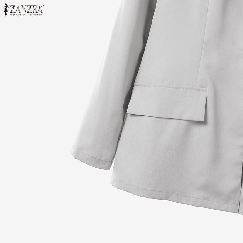 ZANZEA Women Long Sleeve Cardigan Blazer and Pants Casual Two Piece Suit Sets