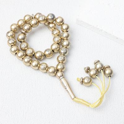 Electroplated 33-Bead 11mm Arabic Tasbih Rosary for Muslim Prayer