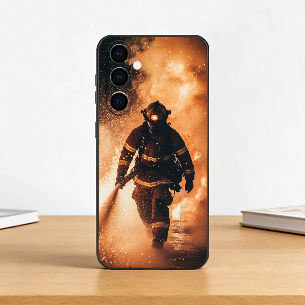 

F-Fireman Firefighter Phone Case For Samsung Galaxy A73,A72,A71,A70,A53,A52,A51,Soft Silicone Black Cover Samsung a52