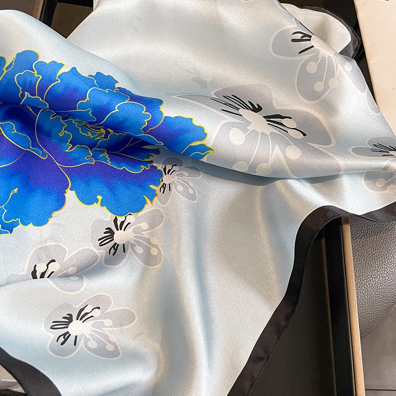 Real Silk Hair Scarf Fashion Lady Neck Foulard Female Bandana Spring Scarves For Women Hair Band Hijab Shawl Wraps