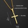 Elegant Crosses Necklace Charm Sturdy Alloy Pendant Comfort Fits with Adjustable Length Chain for Everyday Wear