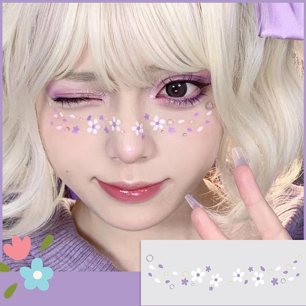 Temporary Blush Tattoo Sticker Songkran Facial Tattoo Tattoo Star Face Tattoo Waterproof Makeup M0X9