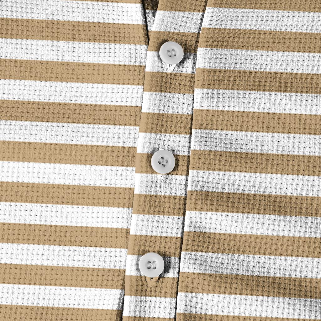 Men's Loose Casual Button Down Collar Long Sleeve Top