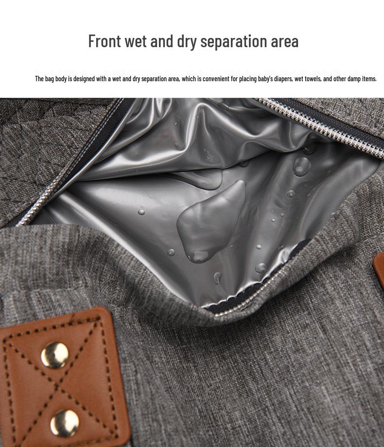 Versatile Large Capacity Diaper Backpack: Wet/Dry Separation, Multi-Compartment Mommy & Baby Bag
