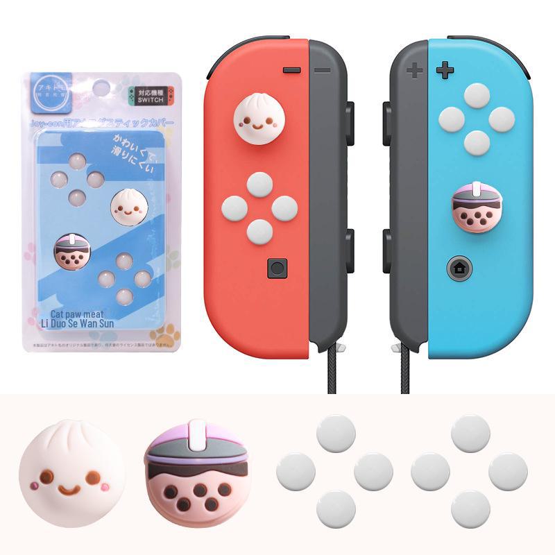 Ajitomo Cat Claw Joystick and Button Cap Stickers for Switch Joycon