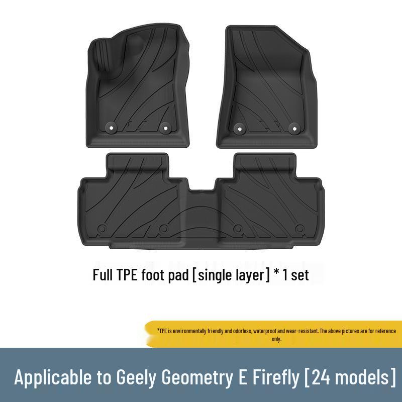 Custom TPE Car Mats for Geely Geometry E Firefly, Includes Trunk and Main Mats