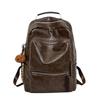 Retro Backpack For Women New Large-Capacity Travel Backpack For Men Soft Leather Texture Student Schoolbag
