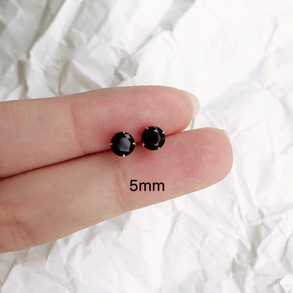 925 Silver Jewelry Women Fashion Cute Tiny Clear Crystal CZ Stud Earrings Gift for Girls Lady