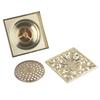 Square Bathroom Floor Drain With Strainer Antique Brass Drain Decorative Floor Drain  Bathroom