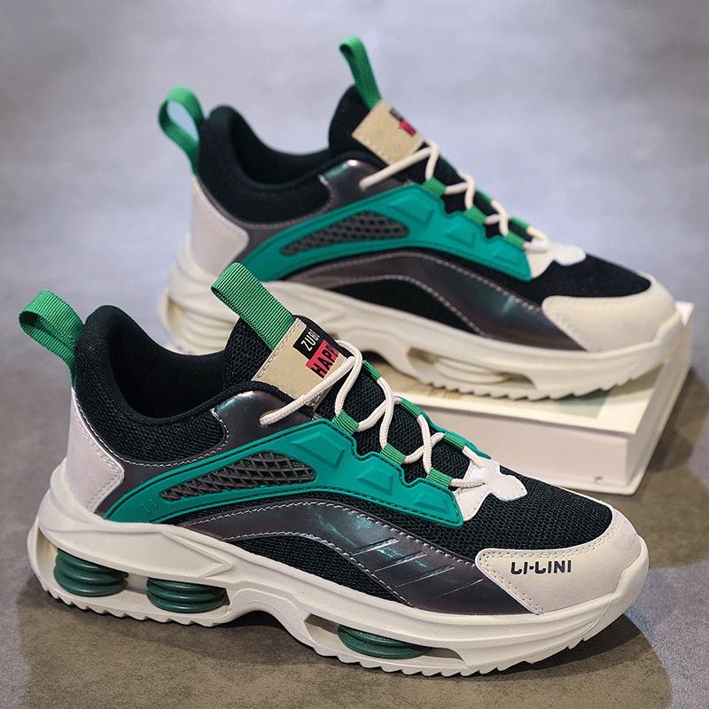 

Весна и осень, новые мужские спортивные кроссовки на воздушной подушке, легкие, дышащие, универсальные сетчатые спортивные кроссовки для активного отдыха 2024 года 44 зелёный