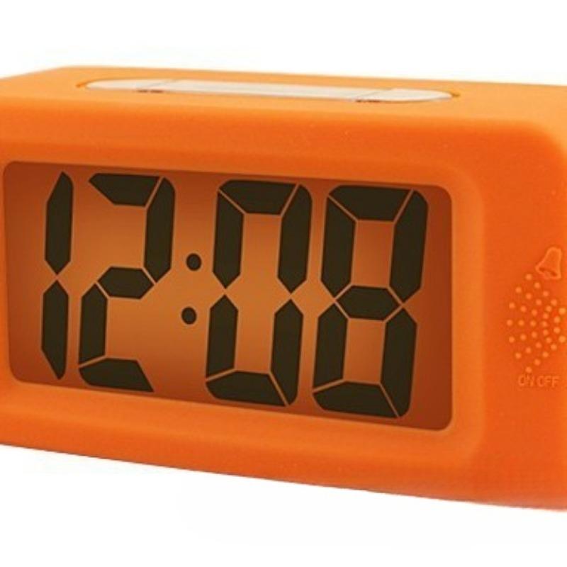 Silicone Electronic Clock Student Alarm Clock Anti-test Slide Anti Shock Elderly Clock Rectangular Clock Table Clock
