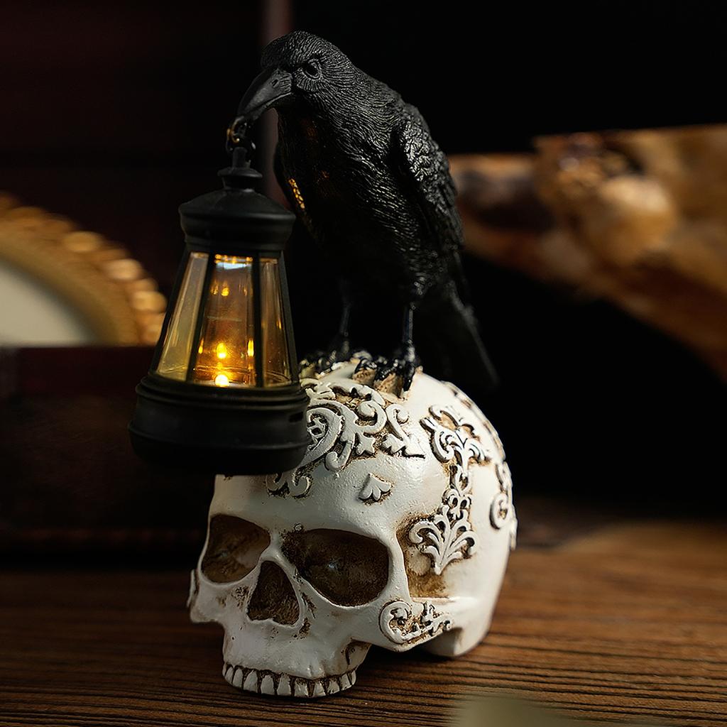 Vintage Halloween Resin And Figurine – Spooky Desktop Decoration For Haunted Holiday Ambience