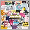 50 Snarky Cool English Phrase Decorative Stickers for Power Banks, Stationery, Fridges, and Cameras