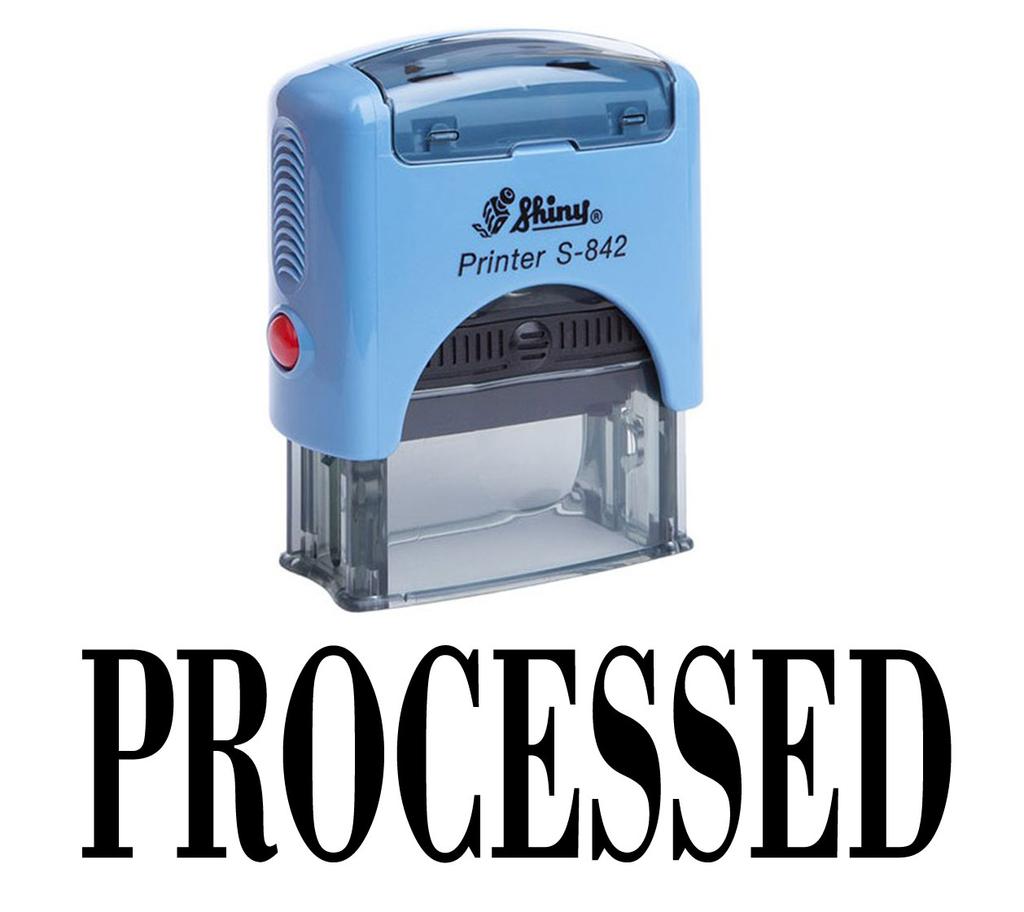 PROCESSED Self Inking Rubber Stamp Office Stationary Custom Shiny Stamp