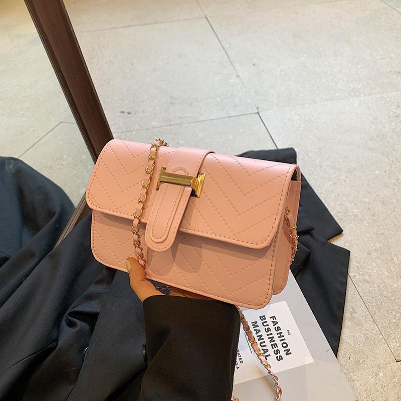 Chic Black Pu Leather Crossbody Bag For Women Stylish Versatile Small Square Handbag