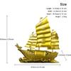 Brass 'Smooth Sailing' Dragon Head Ship Feng Shui Statue – Chinese Wealth & Prosperity Figurine for Entryway, Home Office Desk or Shelf Decor, Gift