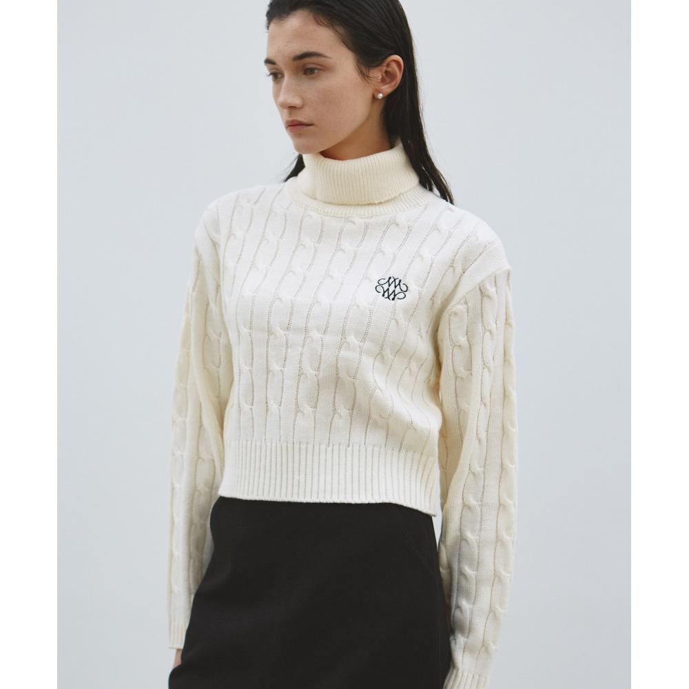 

NICKNICOLE NICOLE TURTLENECK TWIST KNITCREAM