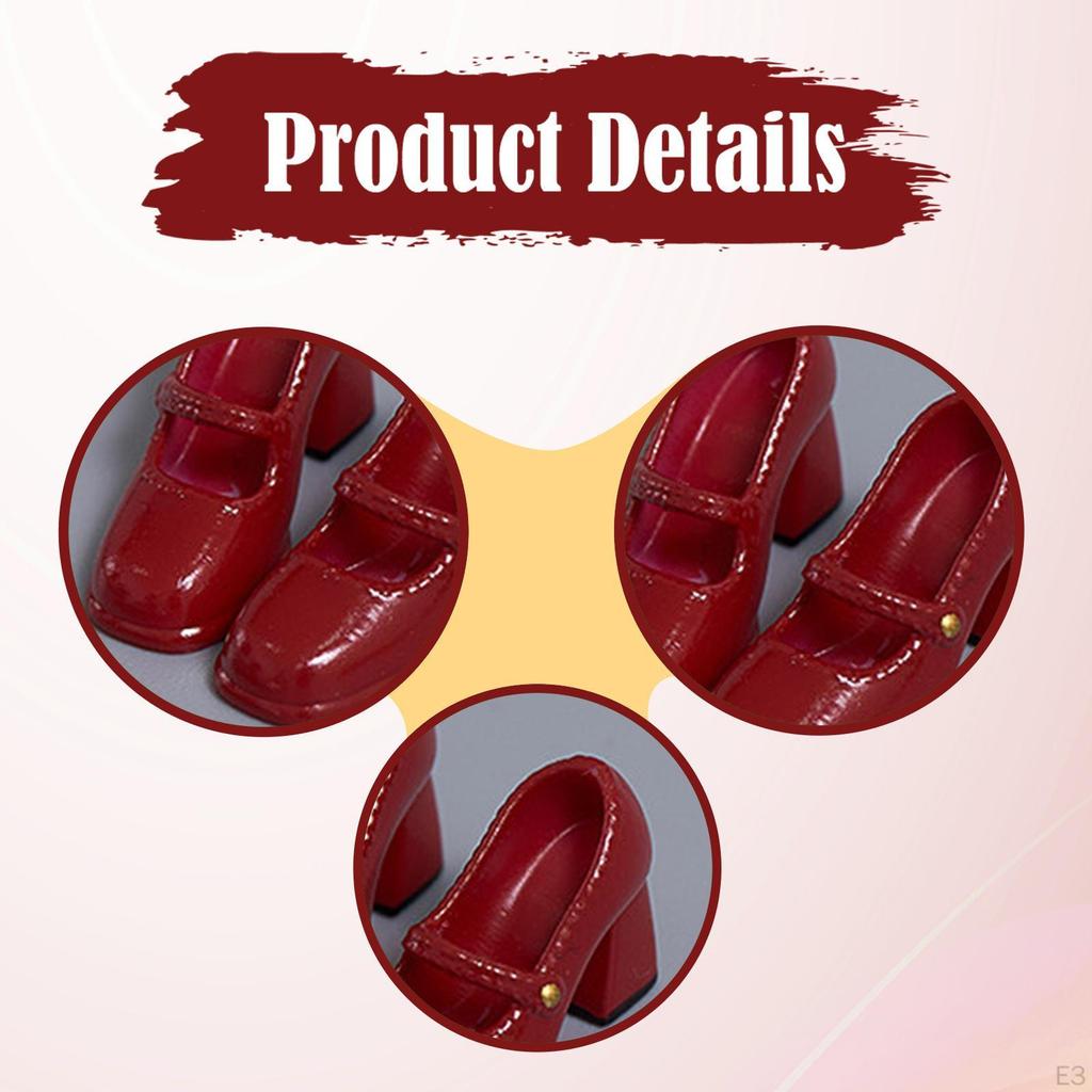 1/12 Action Figure Shoes Doll Costume Accessories Casual Photo Props Women Dress up for 6 inch