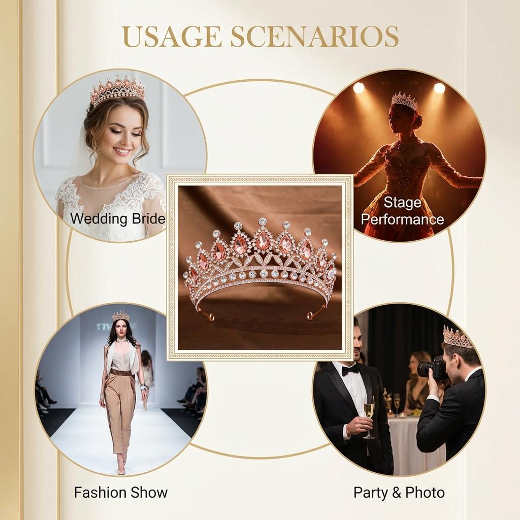 Luxury Wedding Bridal Tiaras Crown Crystal Diadem Crystal Headband Wedding Accessories Prom Women Gifts Holiday Party Supplies
