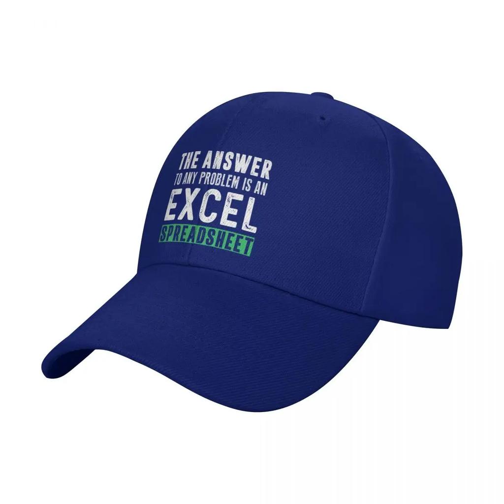 The Answer To Any Problem Is An Excel Spreadsheet Funny Gift For Excel Lover Baseball Cap Cosplay Golf Hat Genuine Men's Women's