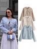Women's European & American Style Pocket Decor Short Cardigan for Autumn & Spring