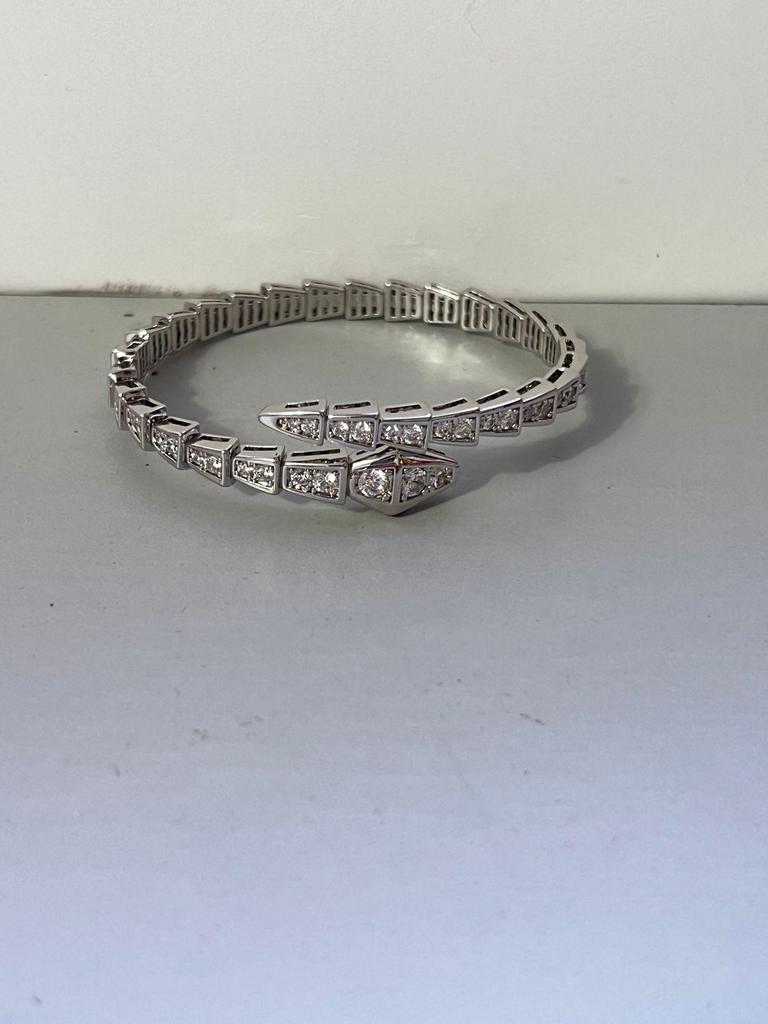 Bracelet Diamant Forme Serpent Haut de Gamme Baojia V Or