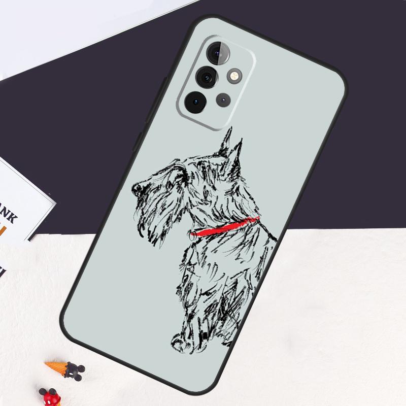 Westie Scottie Skotsk Terrier Fodral För Samsung Galaxy A53 A15 A22 A52 A32 A54 A14 A16 A26 A36 A56 A55 A35 A05 A06 A33 A13