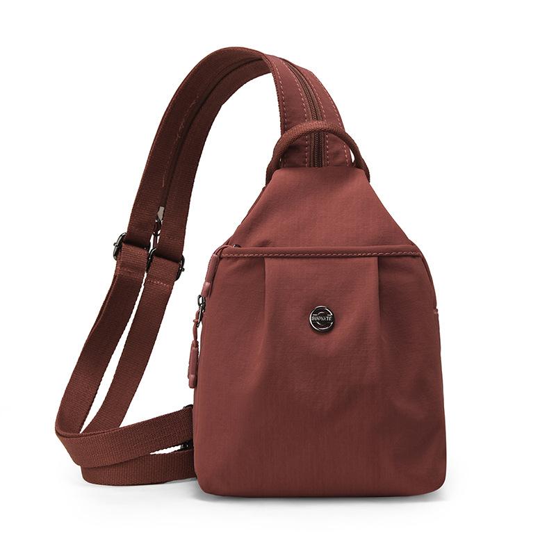 

Рюкзак великої місткості Жіноча легка сумка через плече Багатофункціональна нагрудна сумка червоний