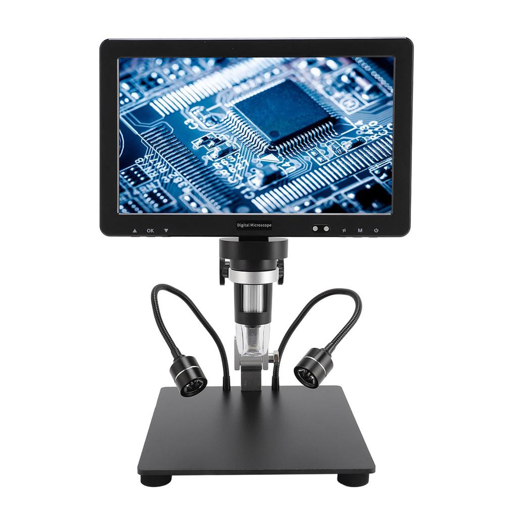 10.1 Inch IPS LCD Digital Microscope 1500X 20MP Coin Microscope Magnifier with 8 Adjustable LED Lights Remote Control