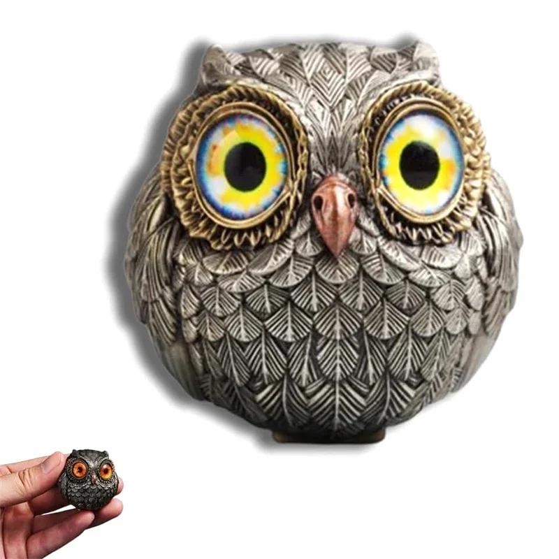 Lucky Owl Guardian Cartoon Owl Statue Ornaments Christmas Owl Ornaments Realistic Owl Animal Statues