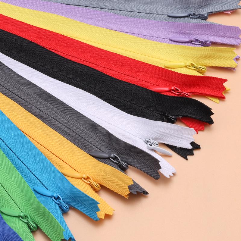 Invisible No. 3 Colorful Nylon Closed-End Zipper for Clothing and Accessories